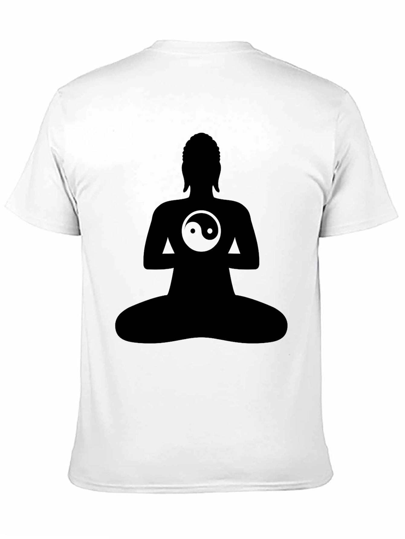 Yin Yang Buddha Silhouette Tee - Zen Style