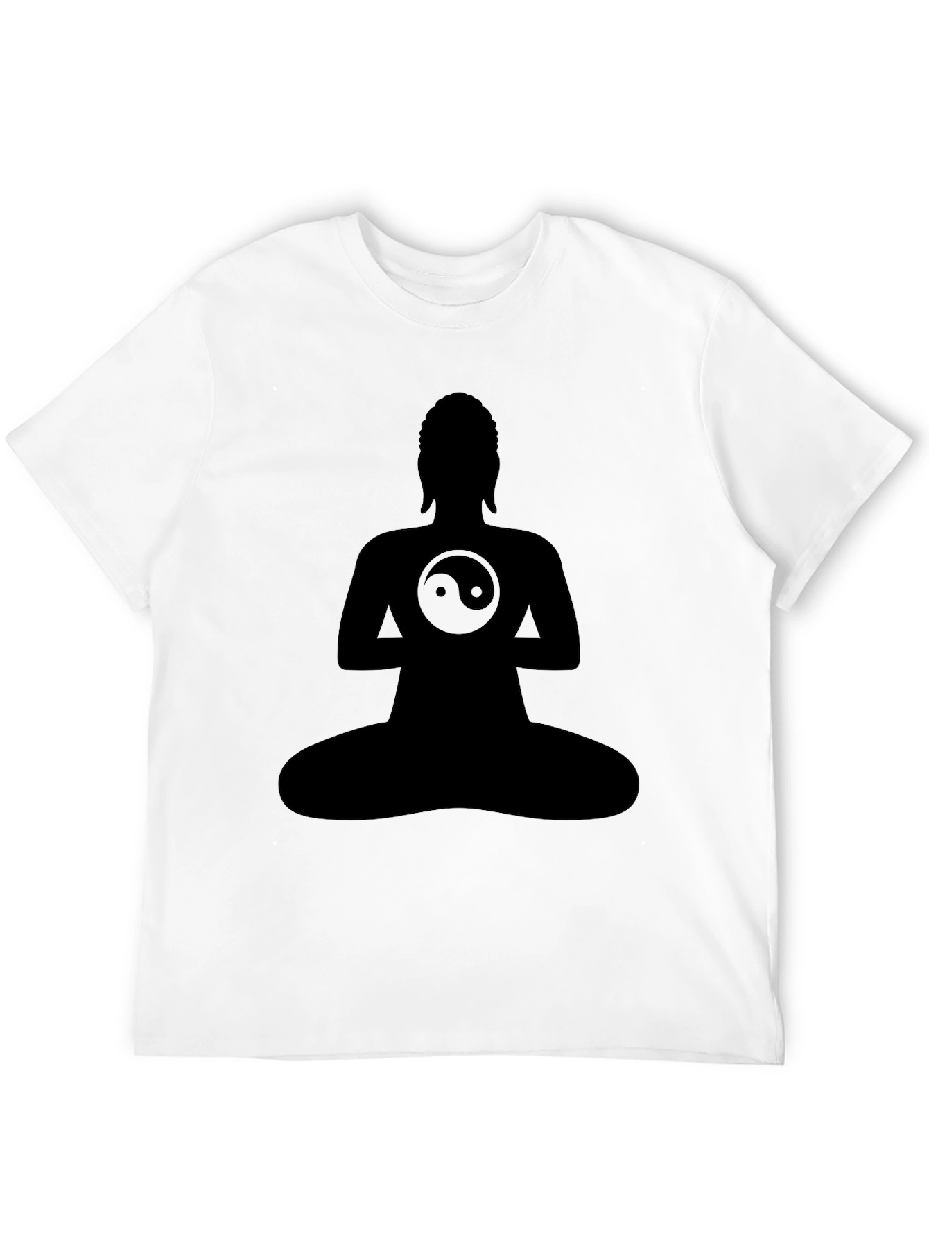 Yin Yang Buddha Silhouette Tee - Zen Style
