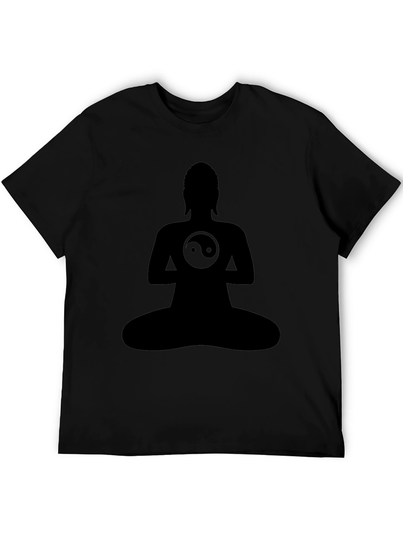 Yin Yang Buddha Silhouette Tee - Zen Style