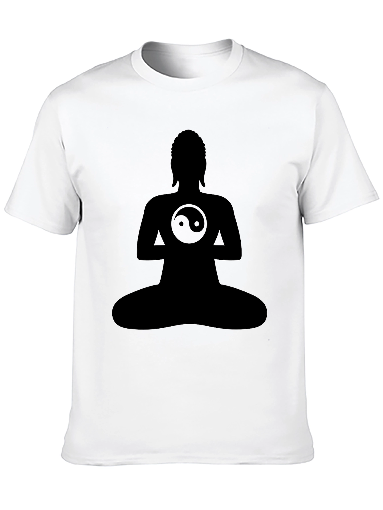 Yin Yang Buddha Silhouette Tee - Zen Style