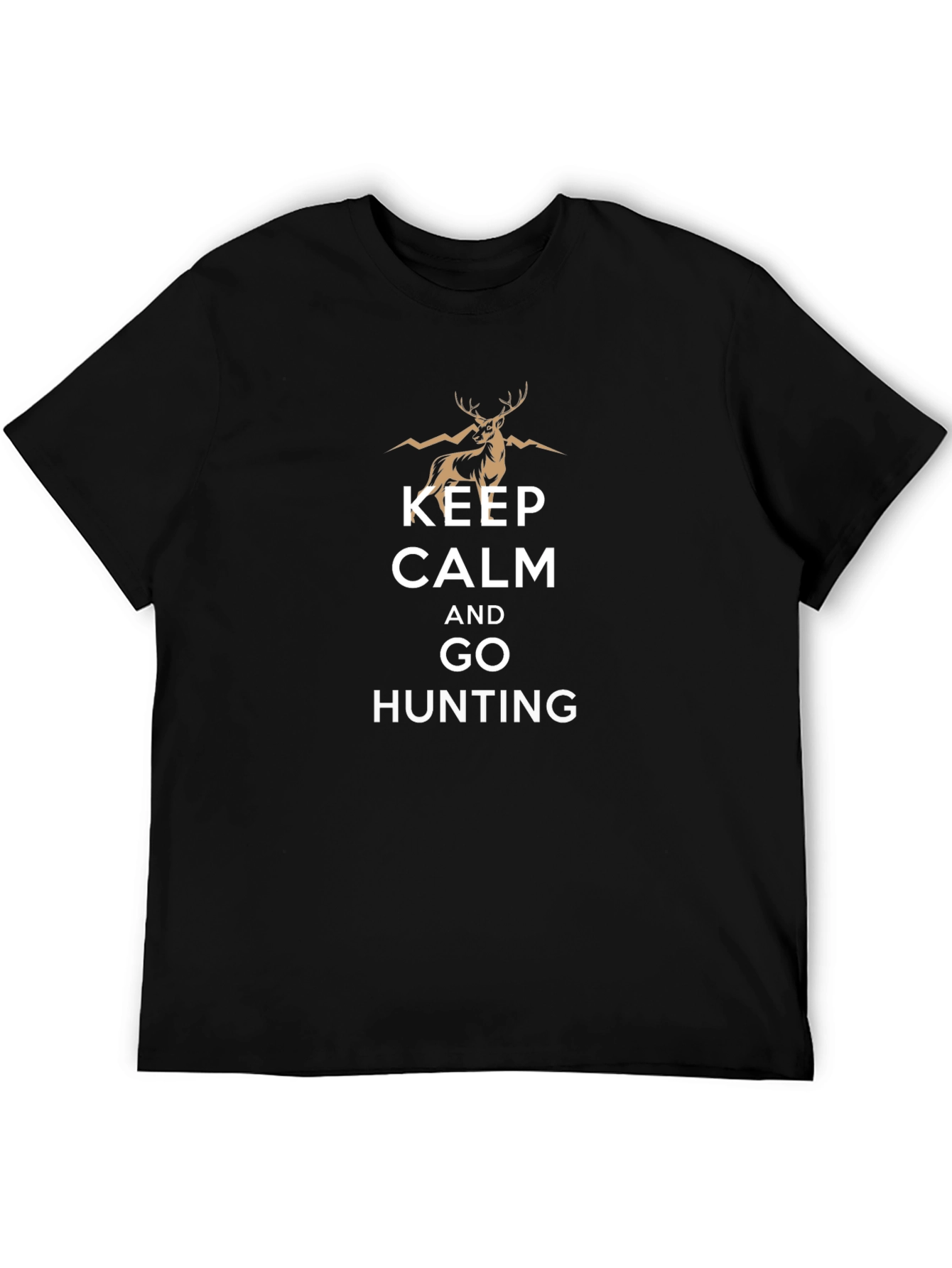 Keep Calm and Go Hunting Black T-Shirt
