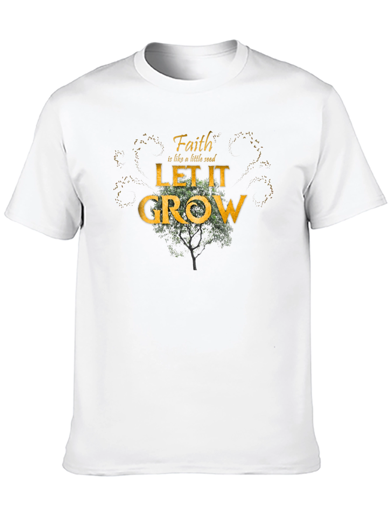 Faith Like A Seed Let It Grow Black T-Shirt