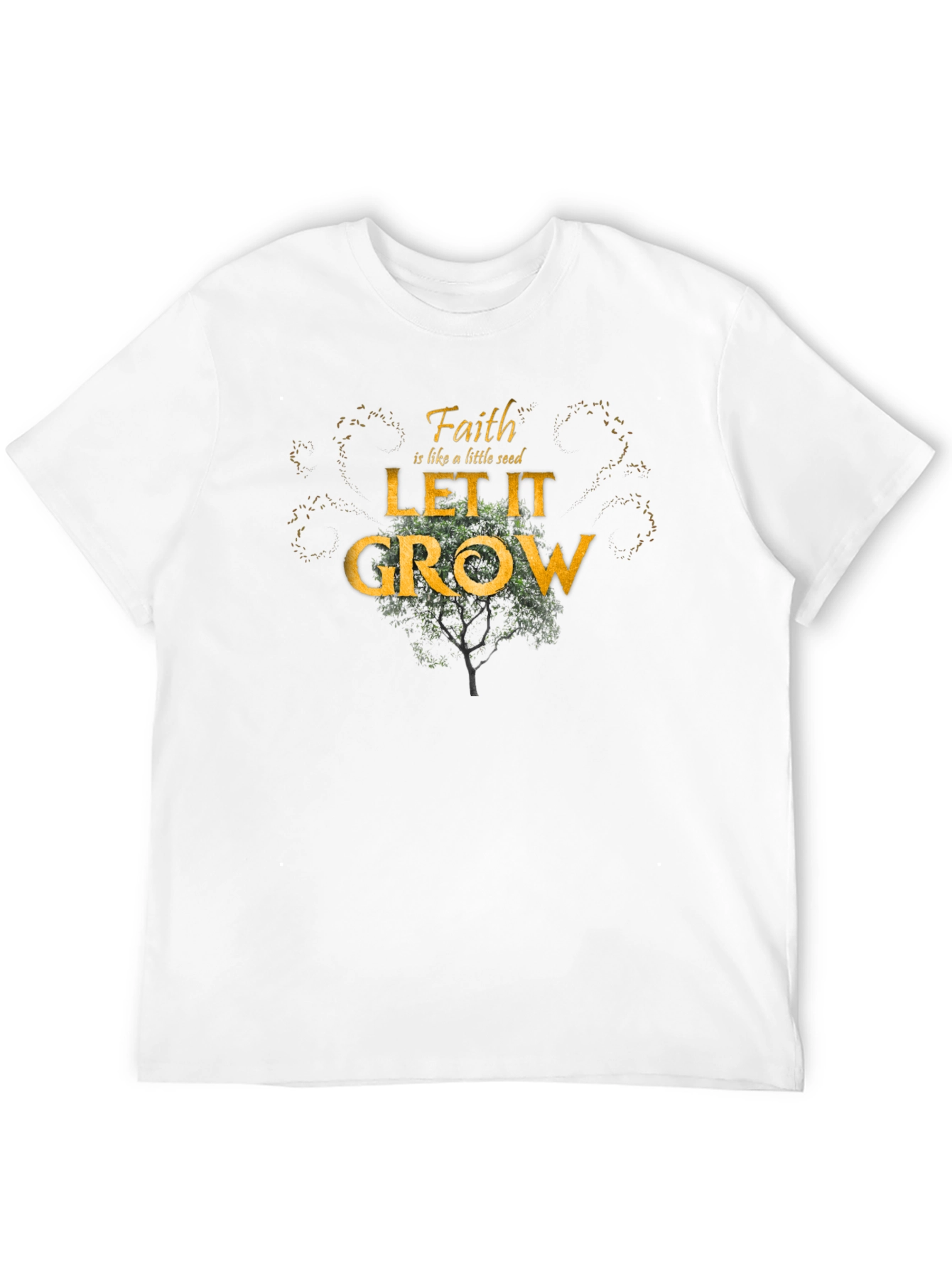 Faith Like A Seed Let It Grow Black T-Shirt