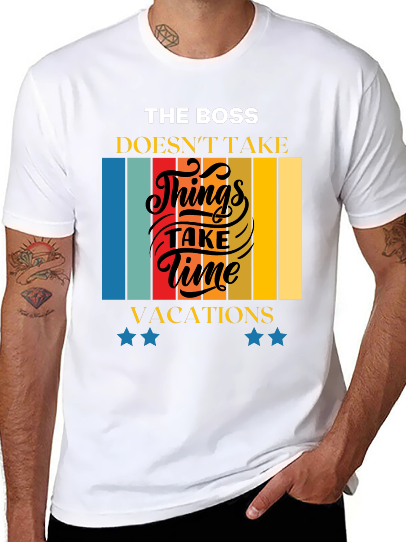 The Boss Doesnt Take Time Retro T-Shirt