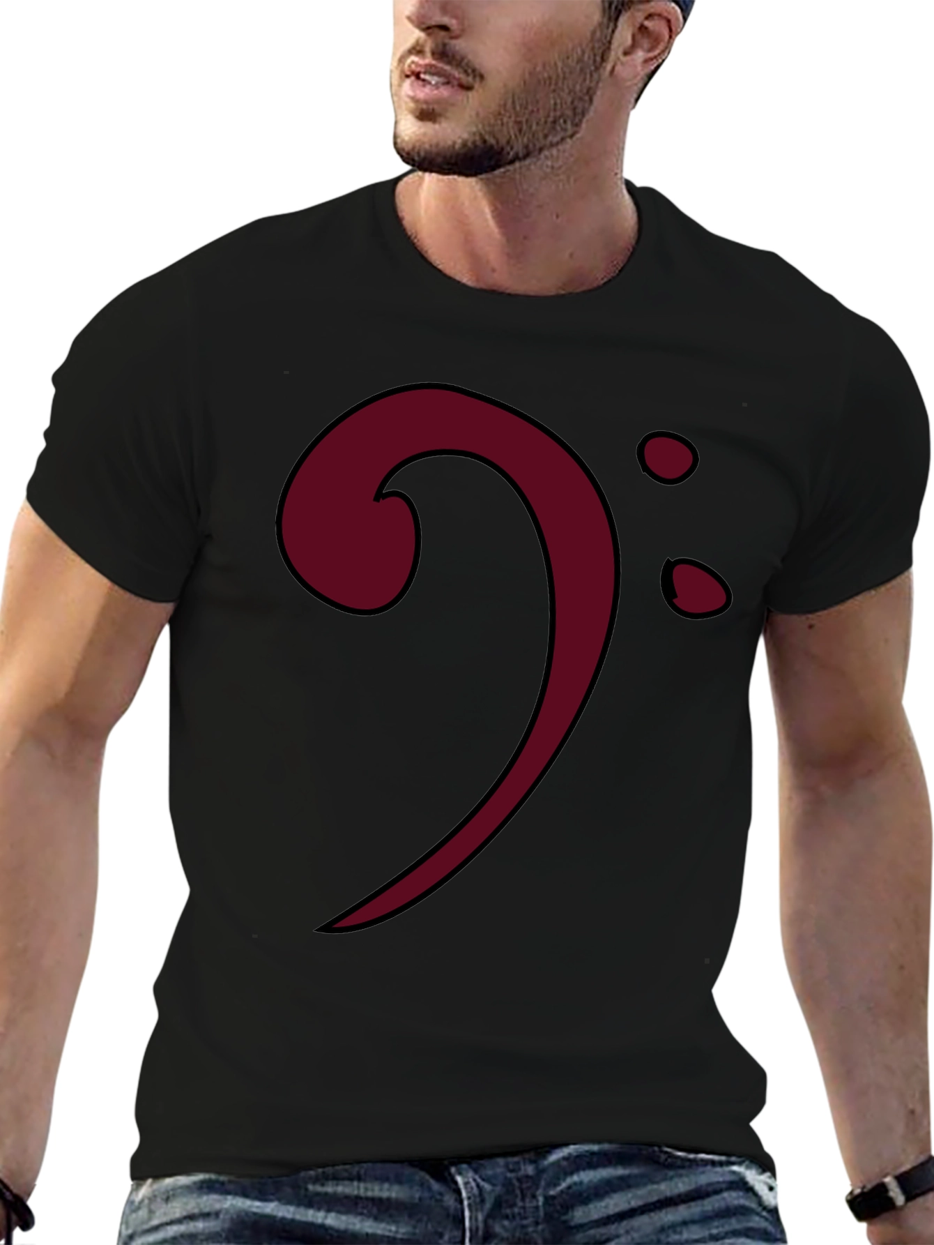 Bass Clef Graphic Tee - Musician T-Shirt
