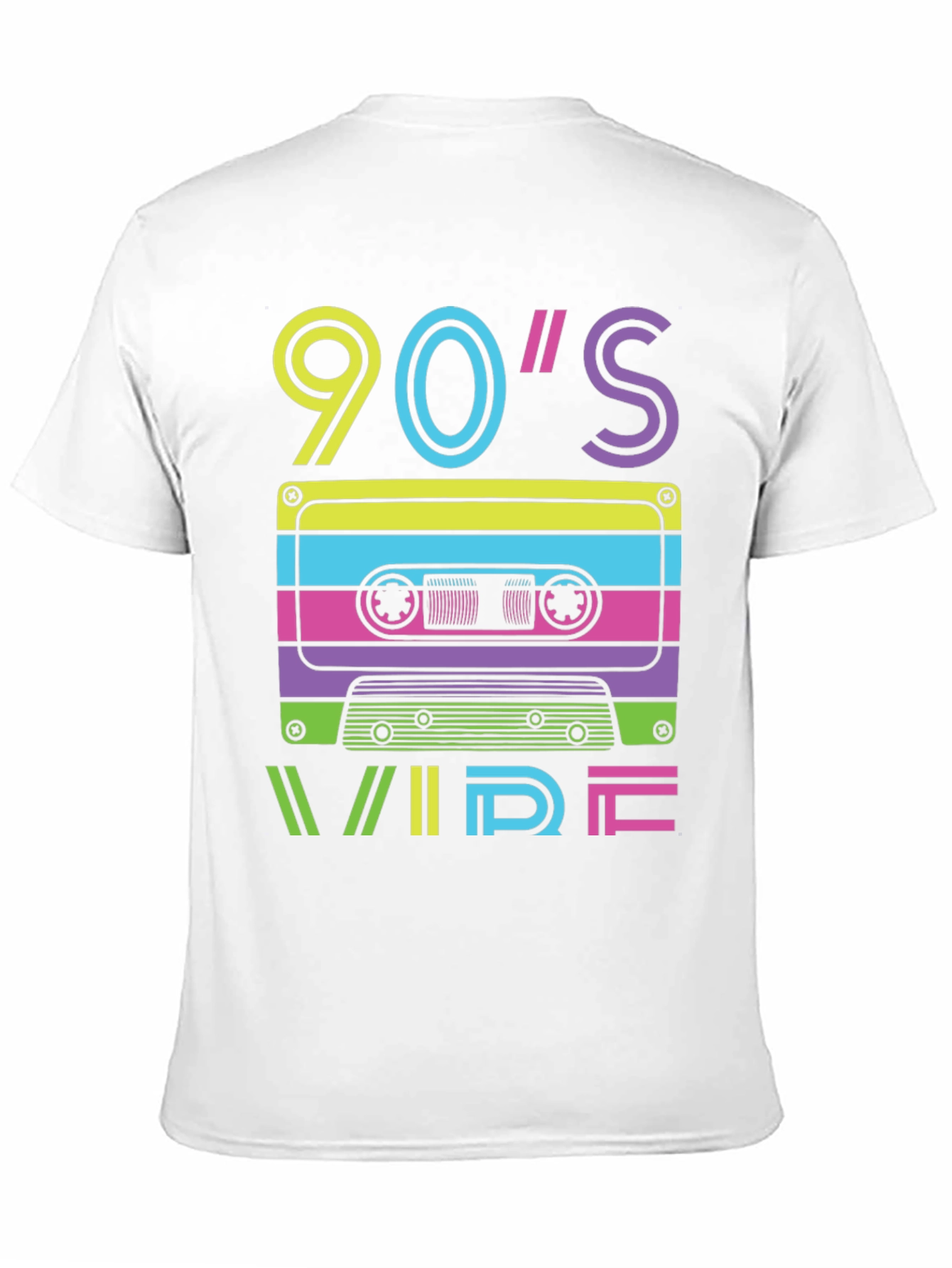 Retro 90s Vibe Cassette Tape Graphic Tee - Black