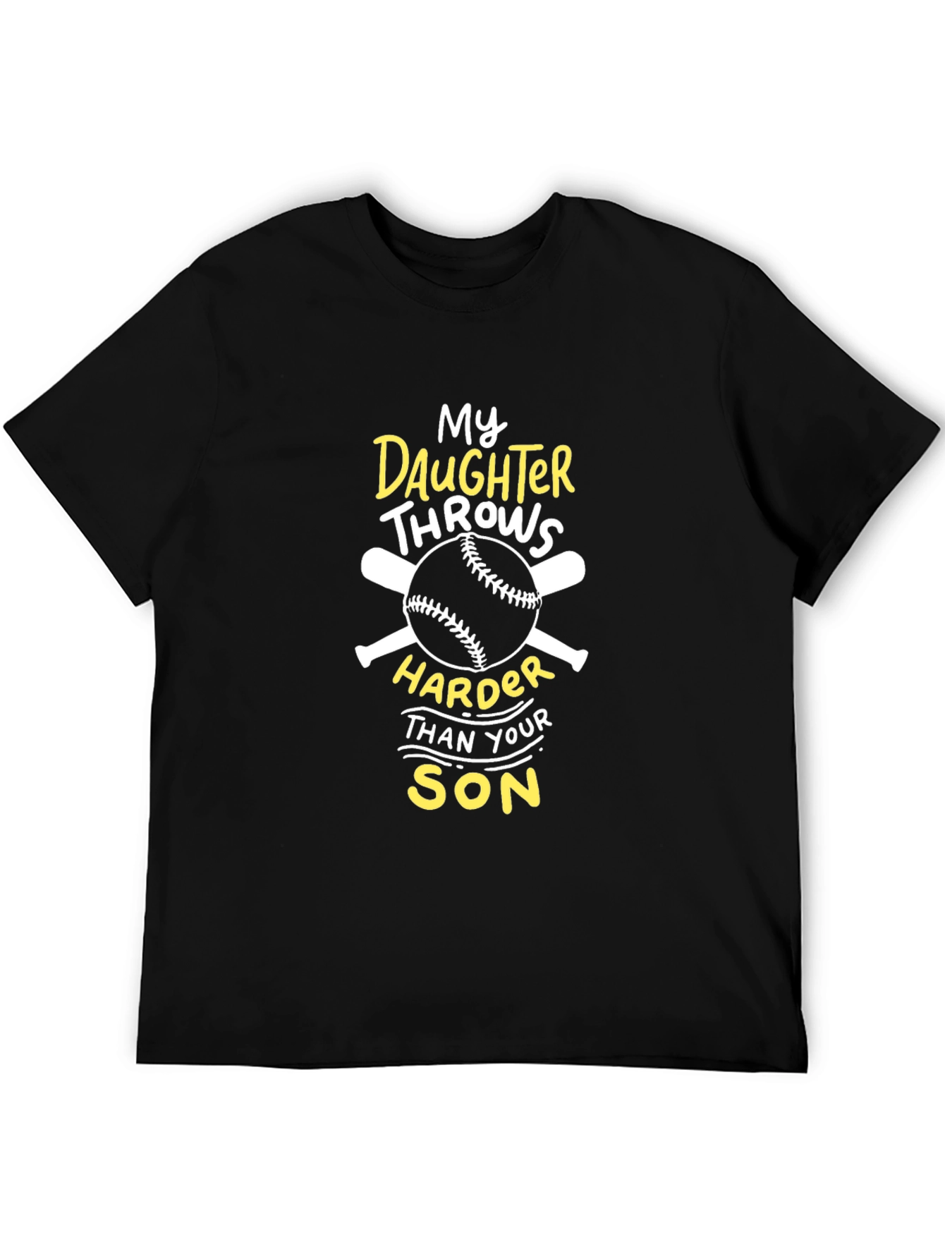 Funny Baseball T-Shirt: My Daughter Throws Harder