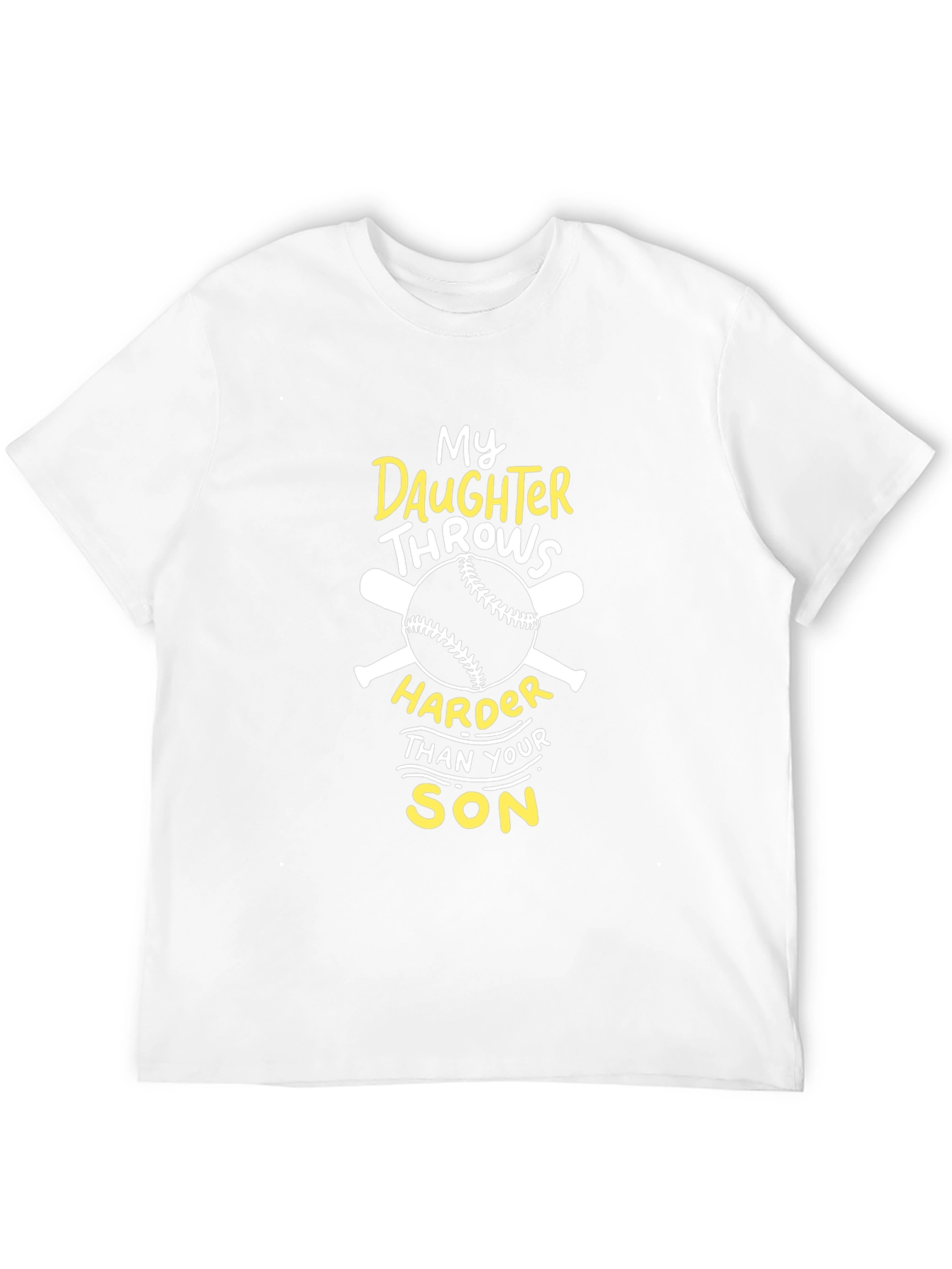 Funny Baseball T-Shirt: My Daughter Throws Harder