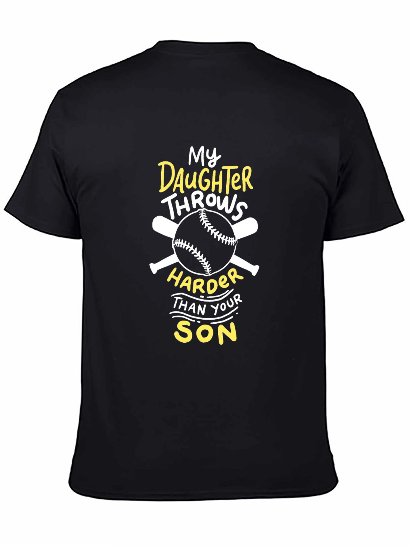 Funny Baseball T-Shirt: My Daughter Throws Harder