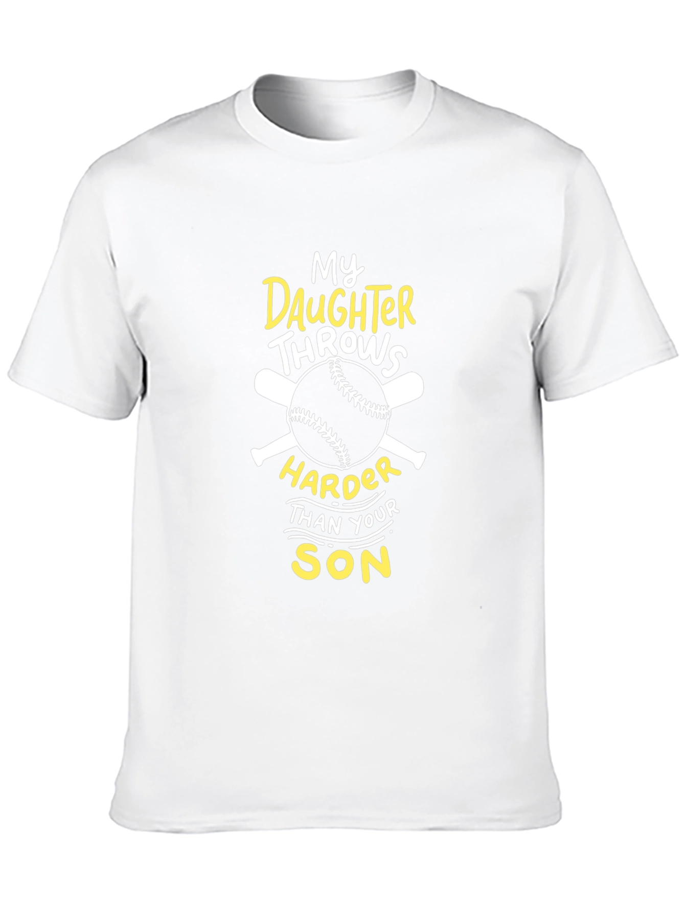 Funny Baseball T-Shirt: My Daughter Throws Harder