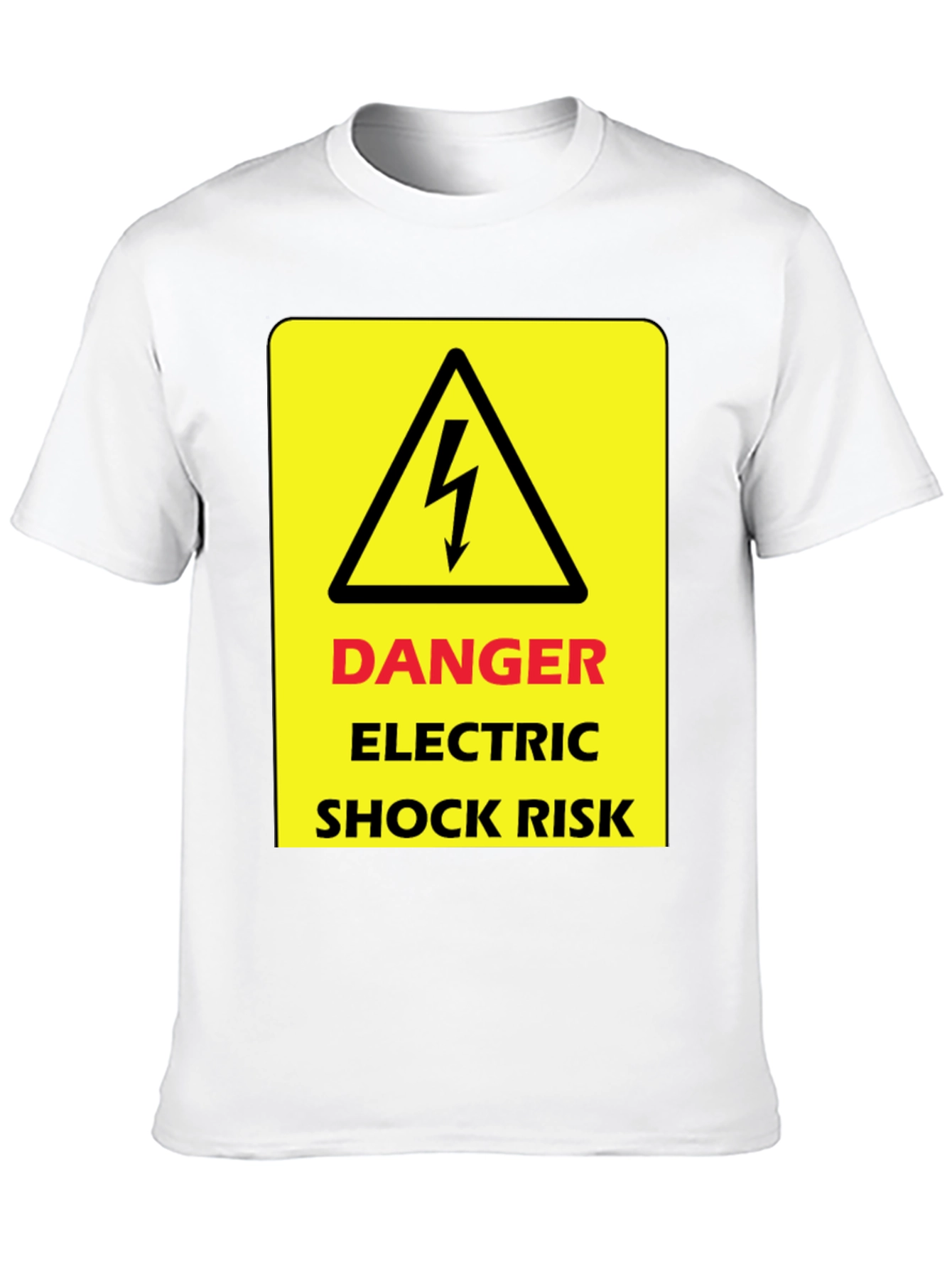 Danger Electric Shock Risk Black T-Shirt