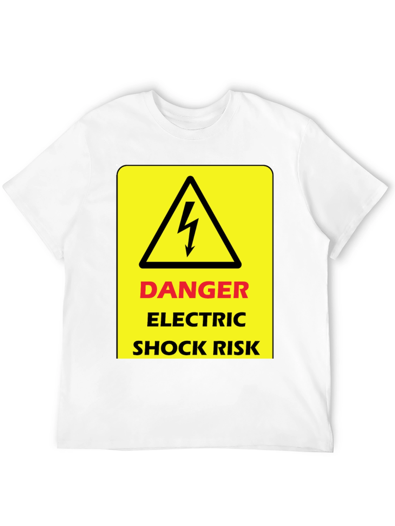 Danger Electric Shock Risk Black T-Shirt