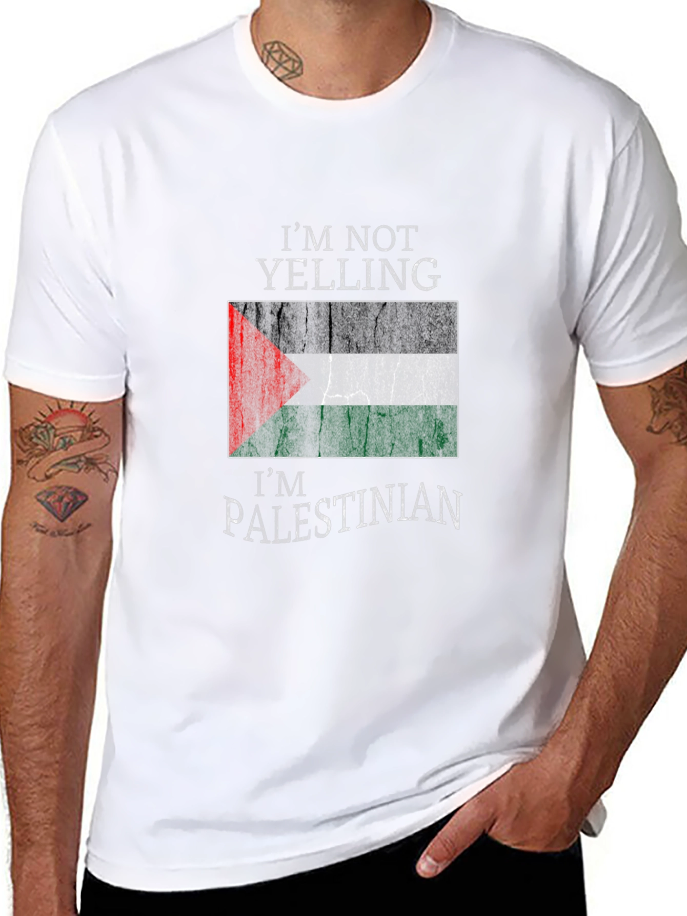 Palestinian Pride T-Shirt - Im Not Yelling Graphic Tee