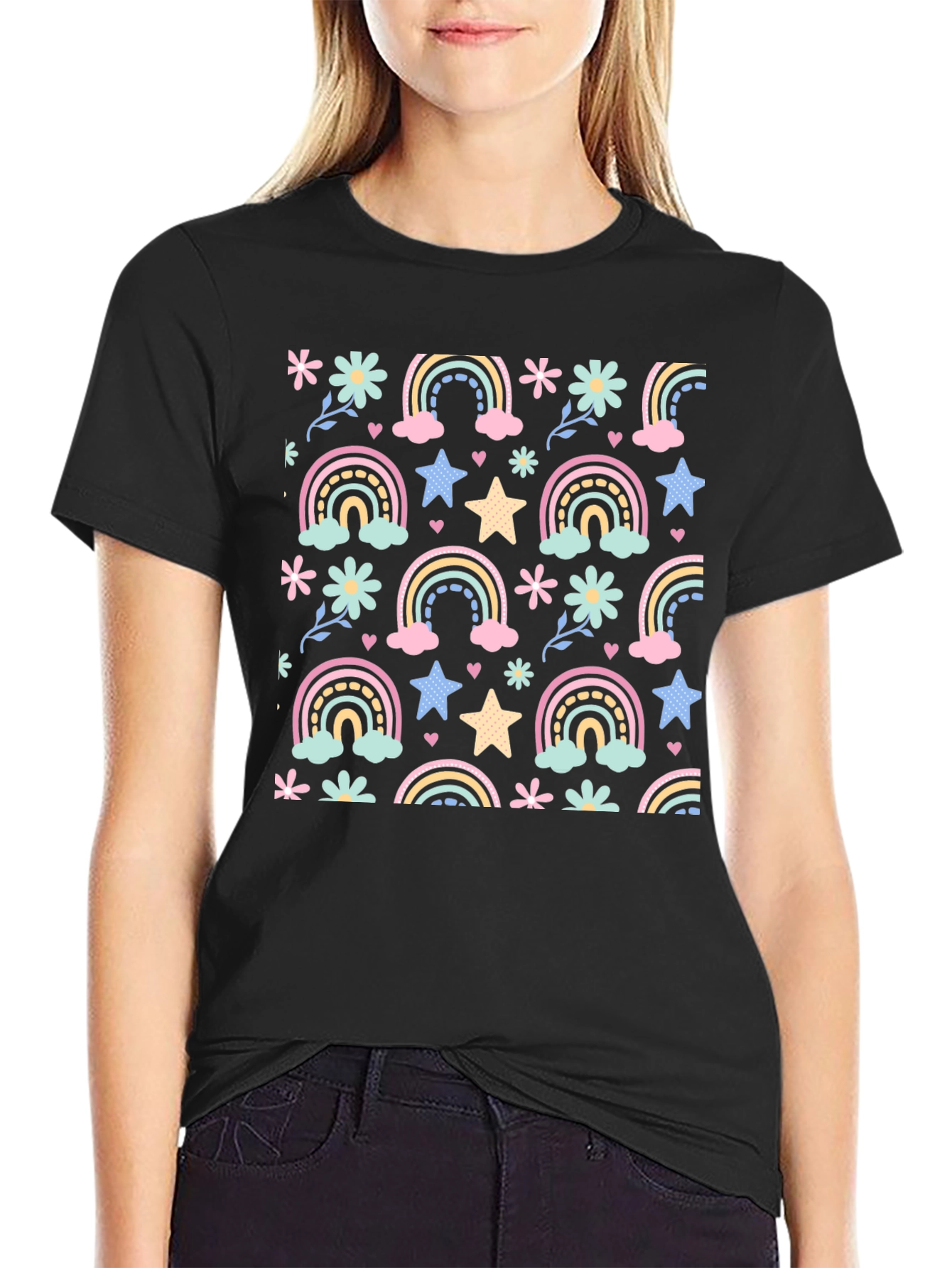 Rainbows and Stars Graphic Tee