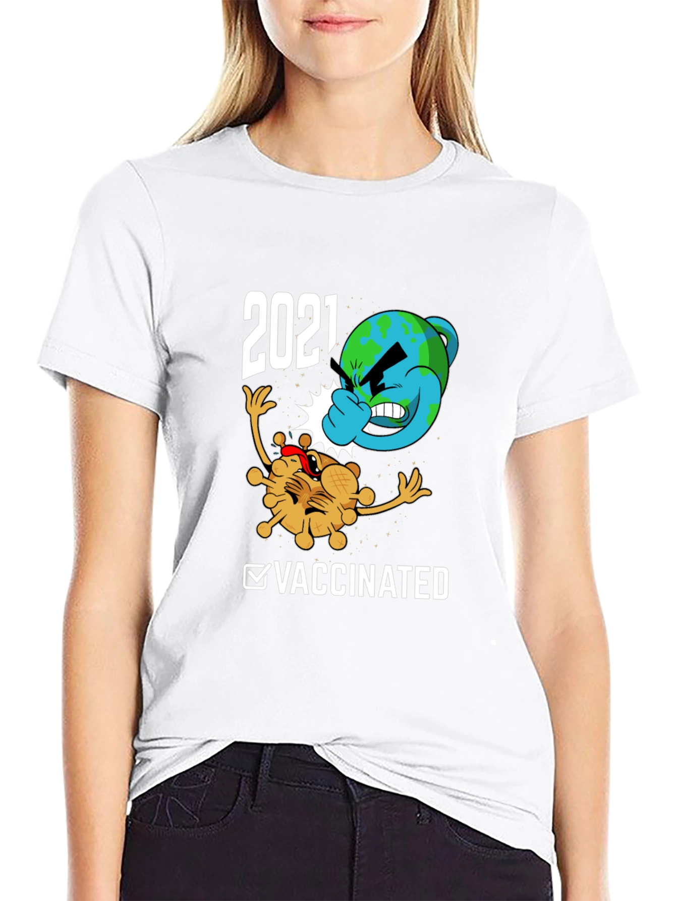 2021 Vaccinated Graphic Tee - Fight the Virus!