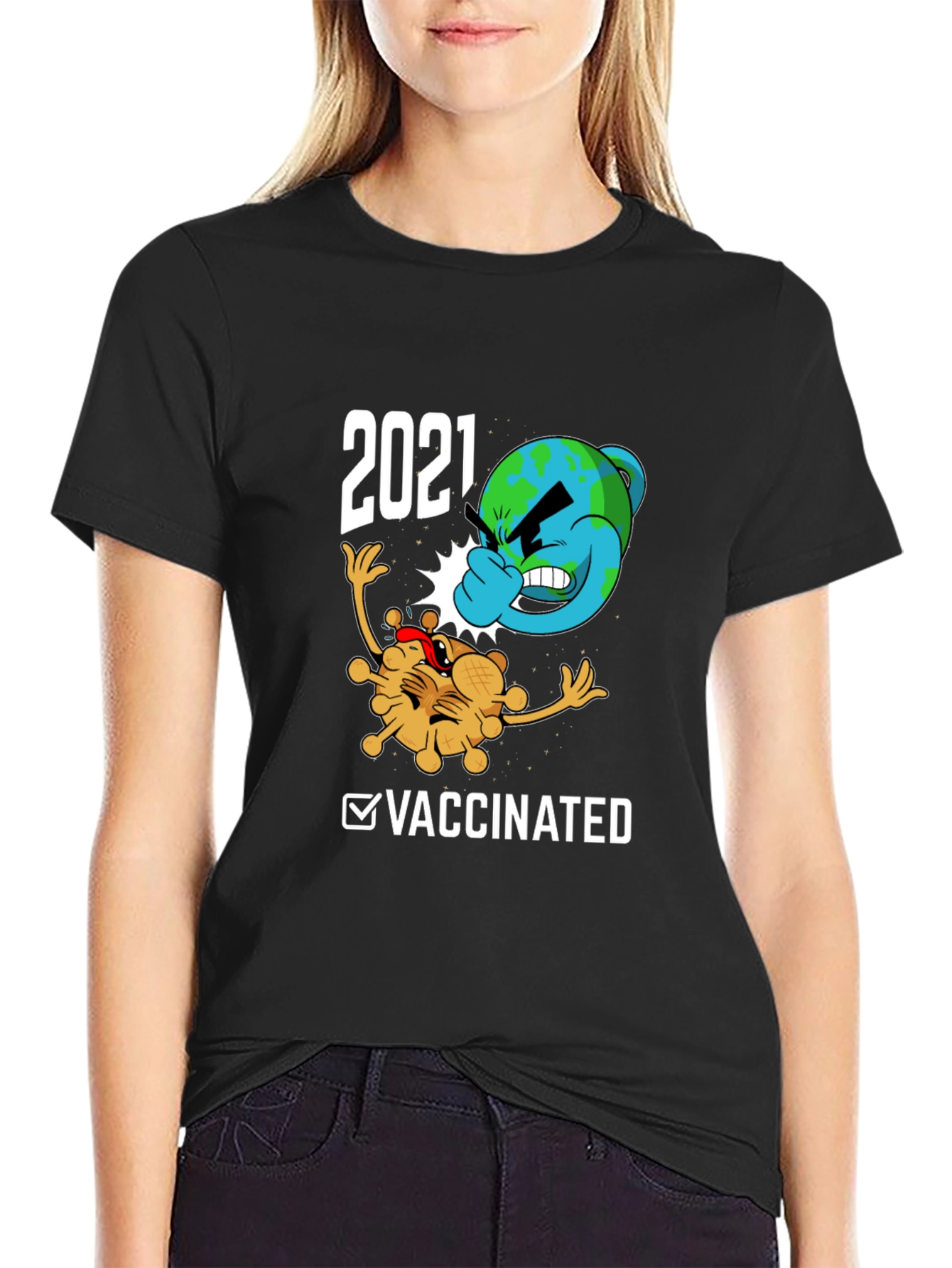 2021 Vaccinated Graphic Tee - Fight the Virus!
