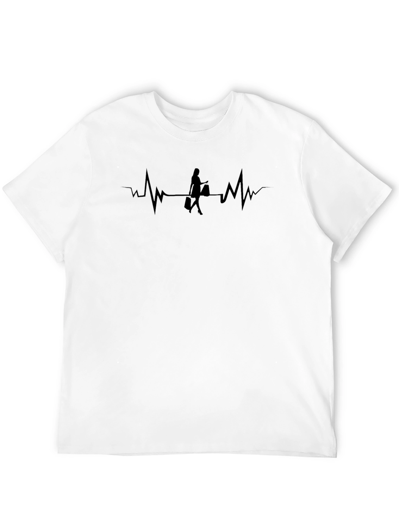 Shopping Heartbeat Tee -  Black T-Shirt