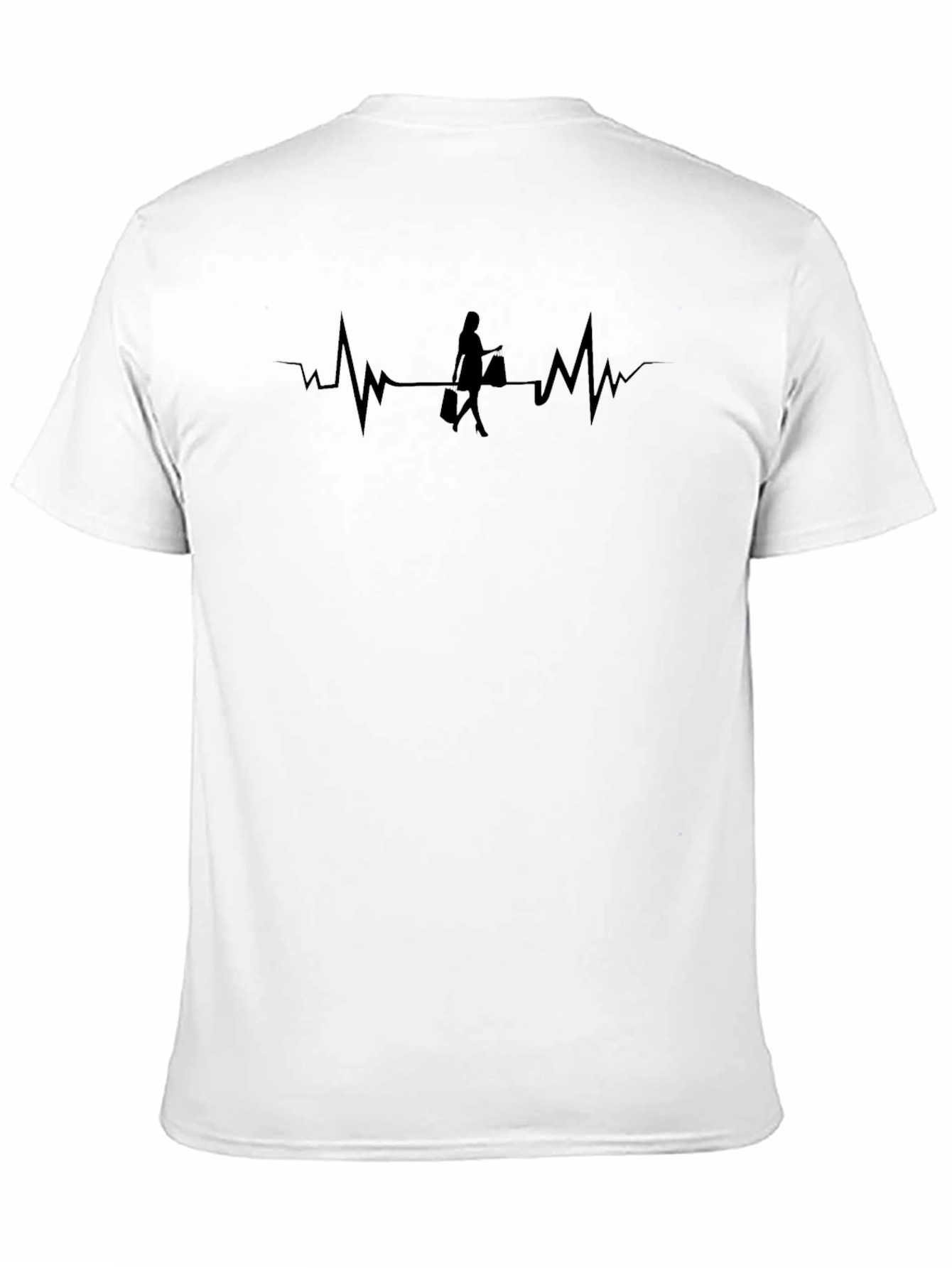 Shopping Heartbeat Tee -  Black T-Shirt