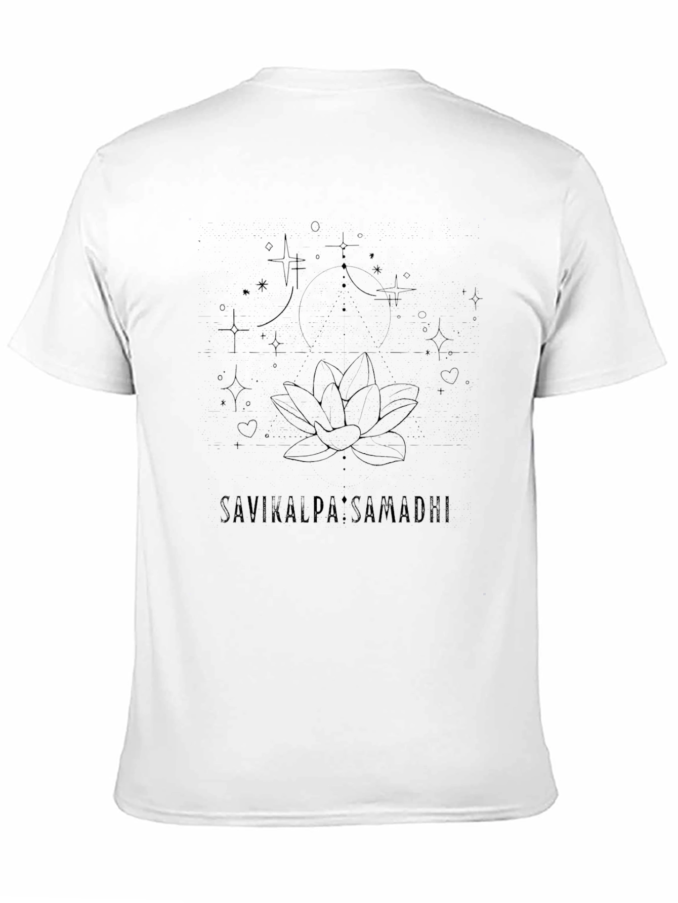 Savikalpa Samadhi Lotus Graphic Black Tee