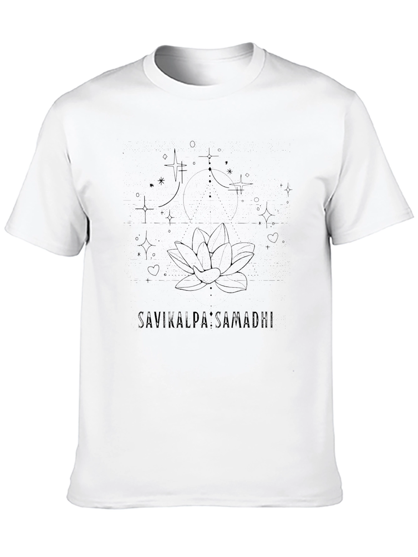 Savikalpa Samadhi Lotus Graphic Black Tee