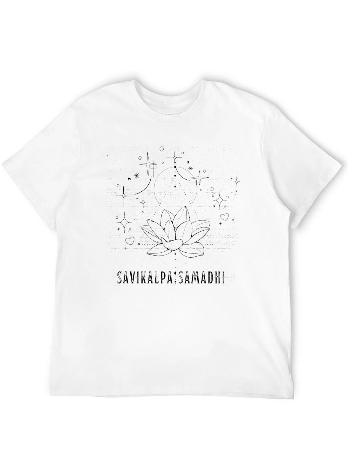 Savikalpa Samadhi Lotus Graphic Black Tee