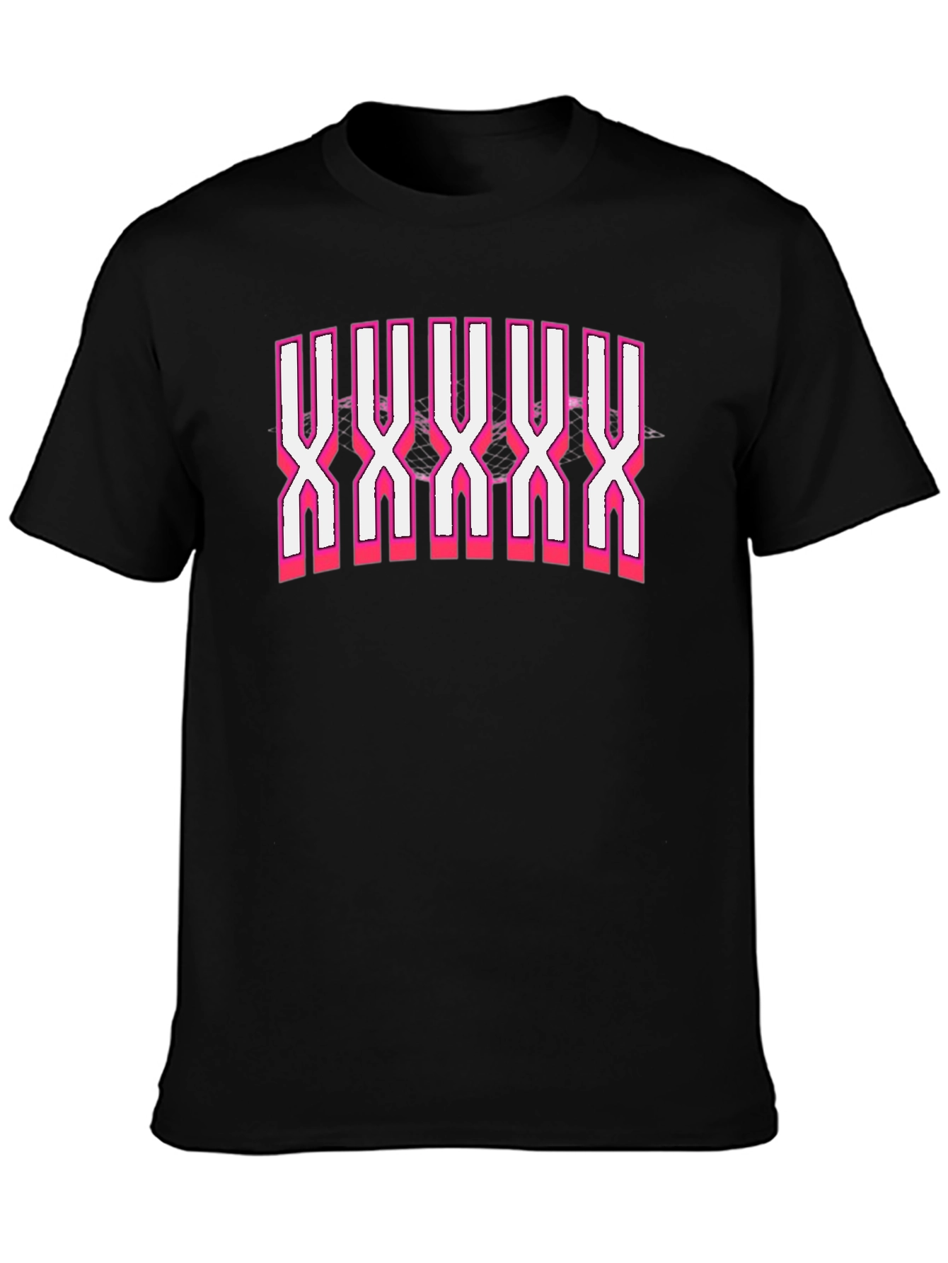 Black T-Shirt with Bold XXX Design