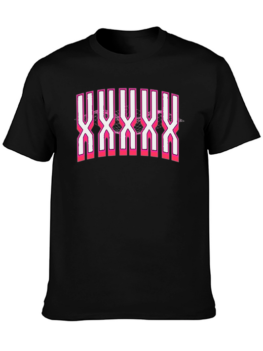 Black T-Shirt with Bold XXX Design