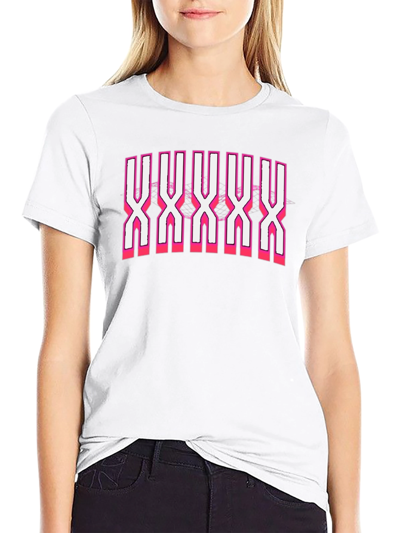Black T-Shirt with Bold XXX Design