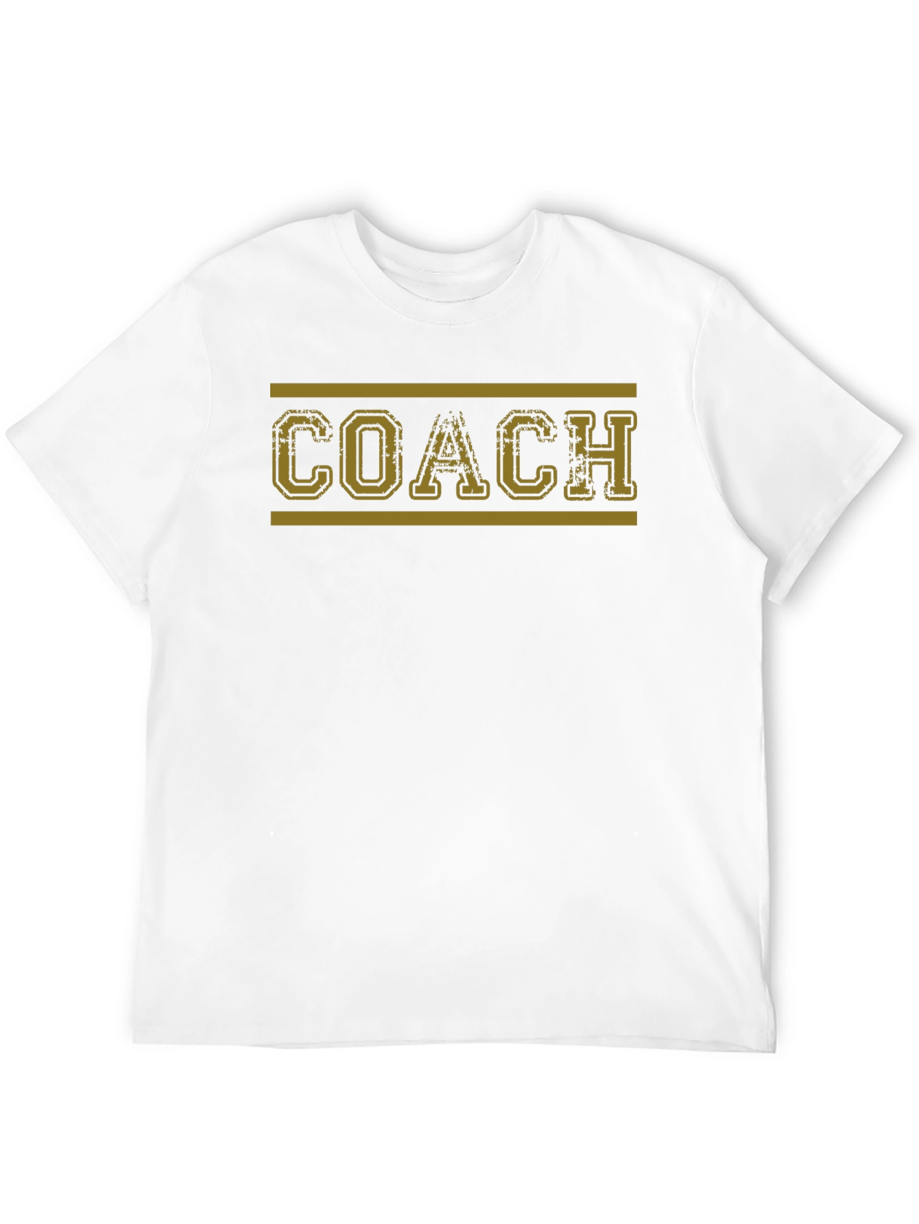 Distressed Coach Graphic T-Shirt - Black