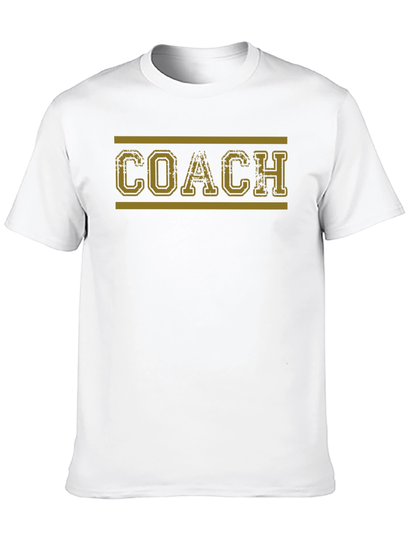 Distressed Coach Graphic T-Shirt - Black