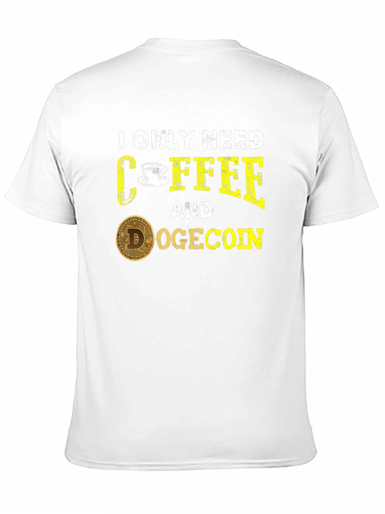 Coffee & Dogecoin Black T-Shirt