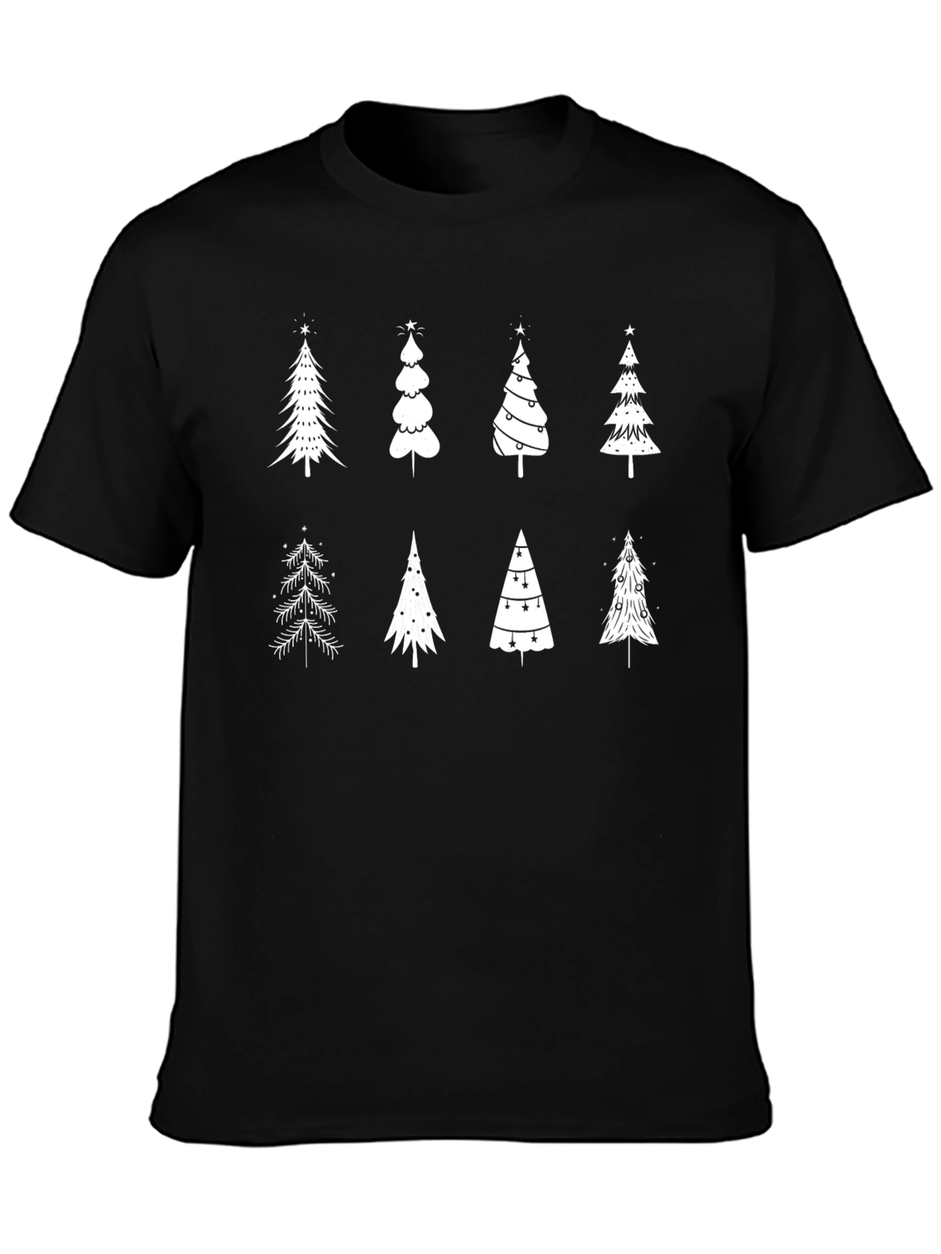 Christmas Trees Graphic Print T-Shirt