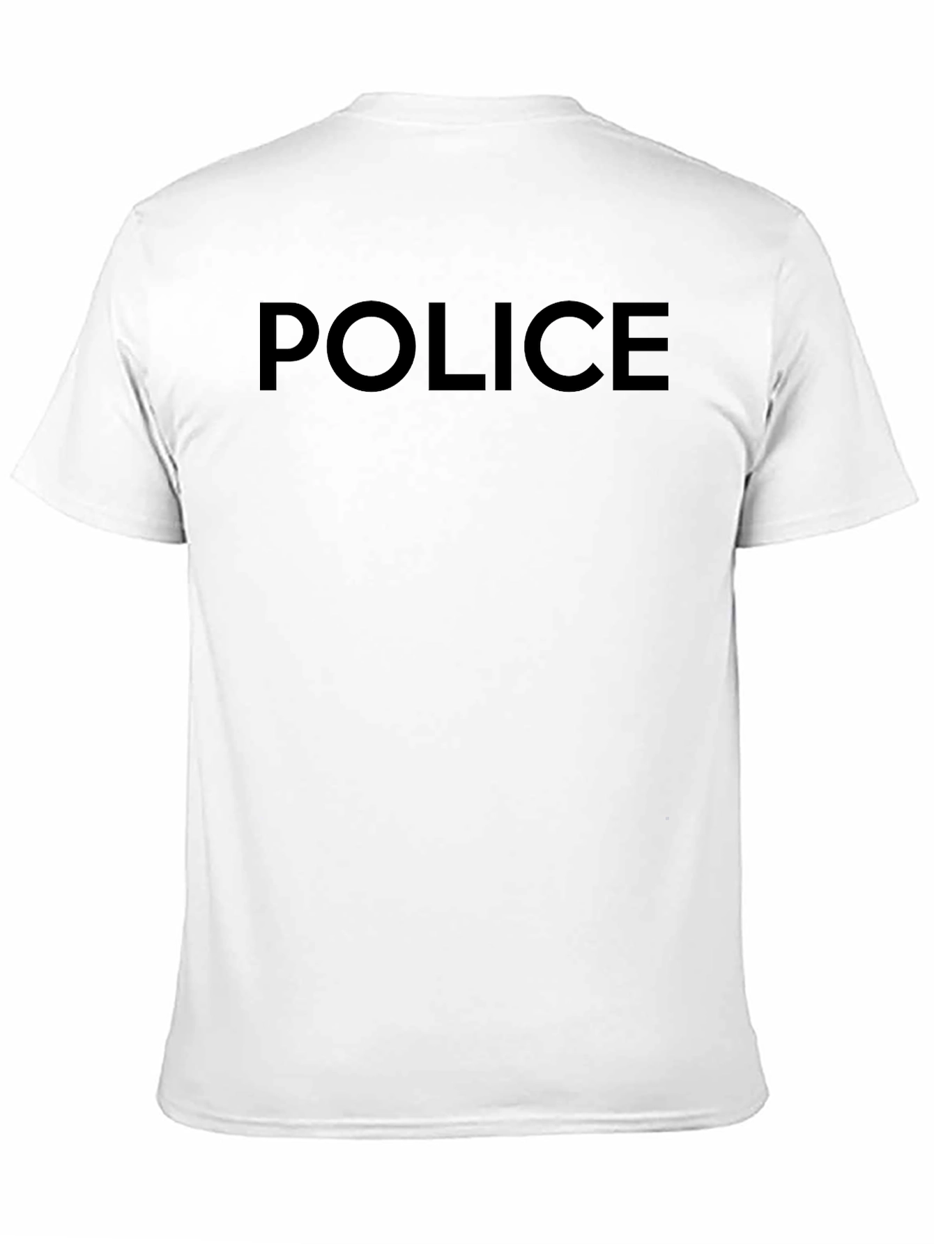 Mens Black Police Graphic T-Shirt