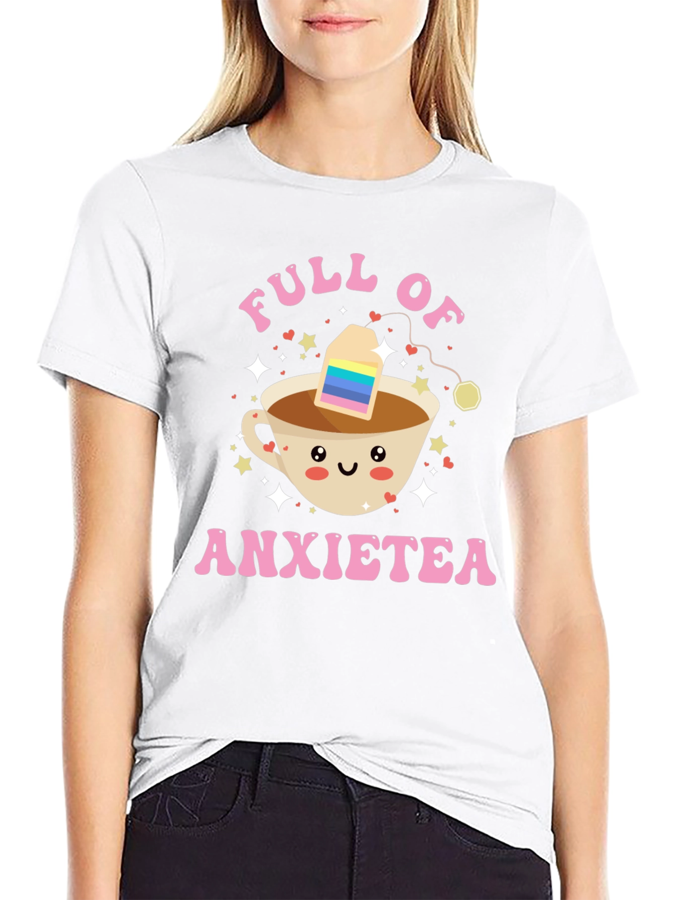 Full of Anxietea T-Shirt Funny Cute Tee