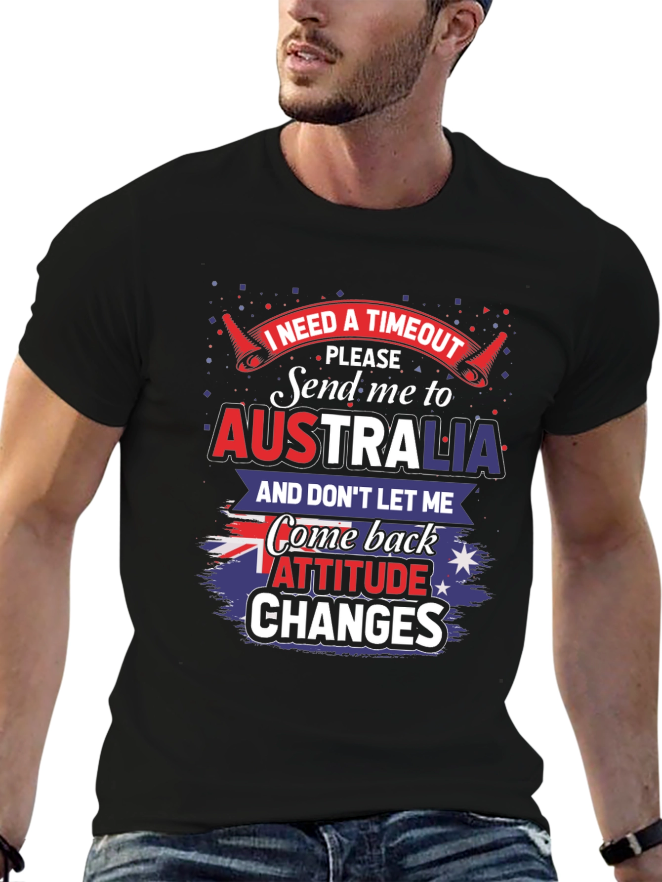 I Need a Timeout Australia Novelty Graphic T-Shirt