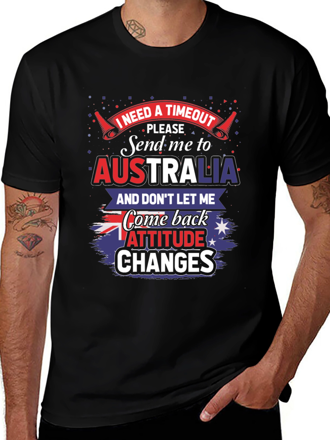 I Need a Timeout Australia Novelty Graphic T-Shirt