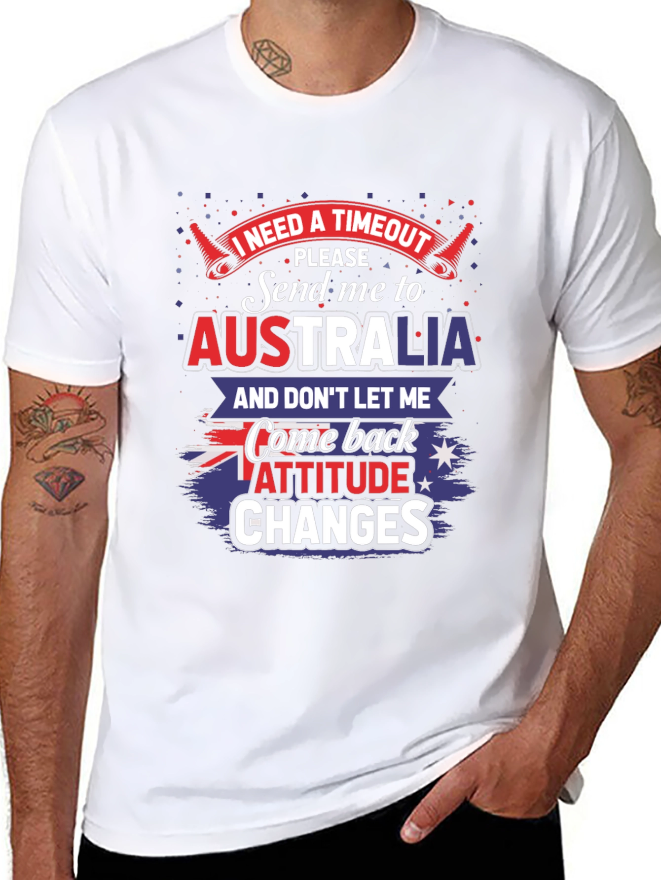 I Need a Timeout Australia Novelty Graphic T-Shirt