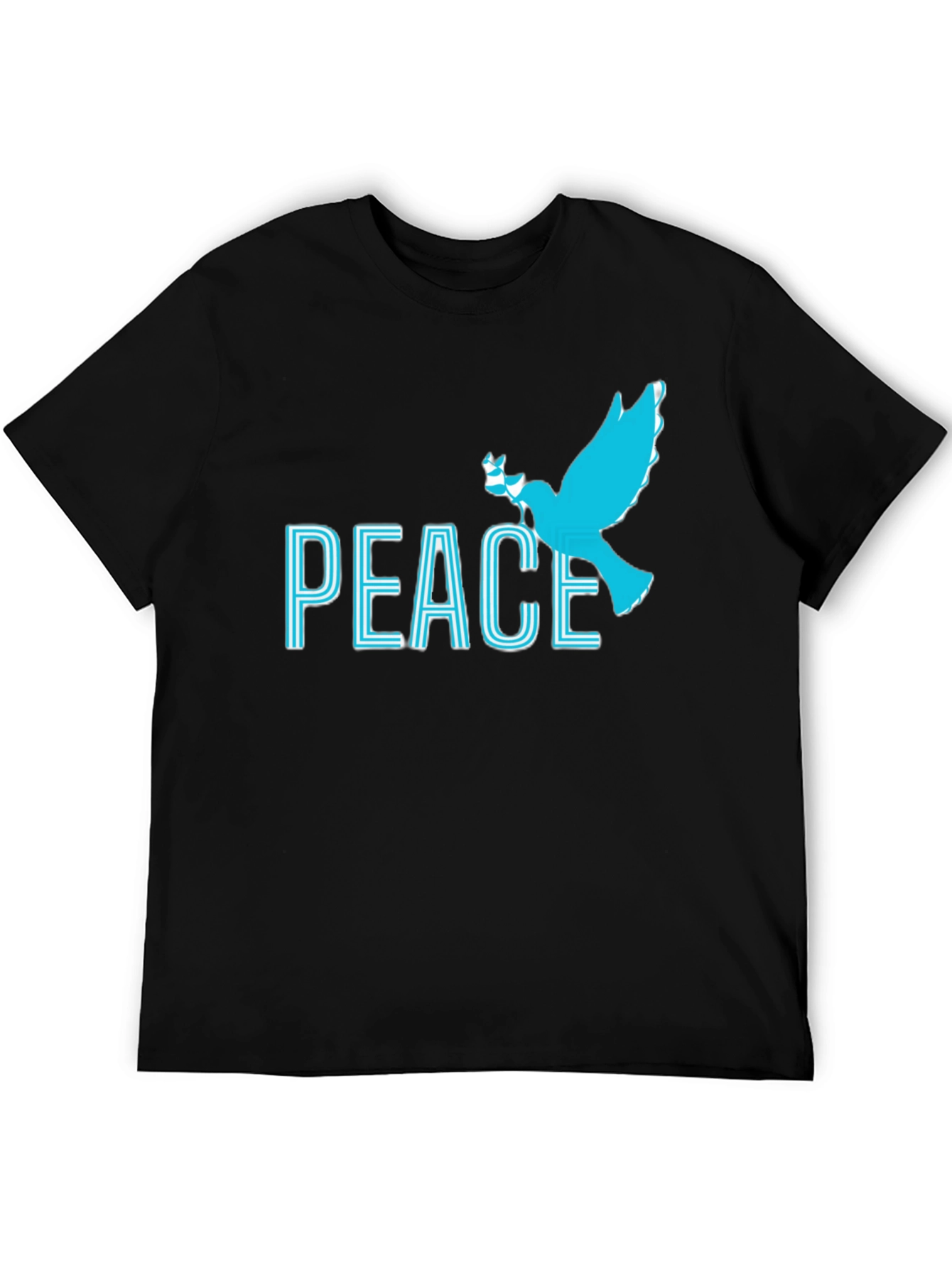 Peace Dove Graphic Tee - Soft Black Cotton Blend