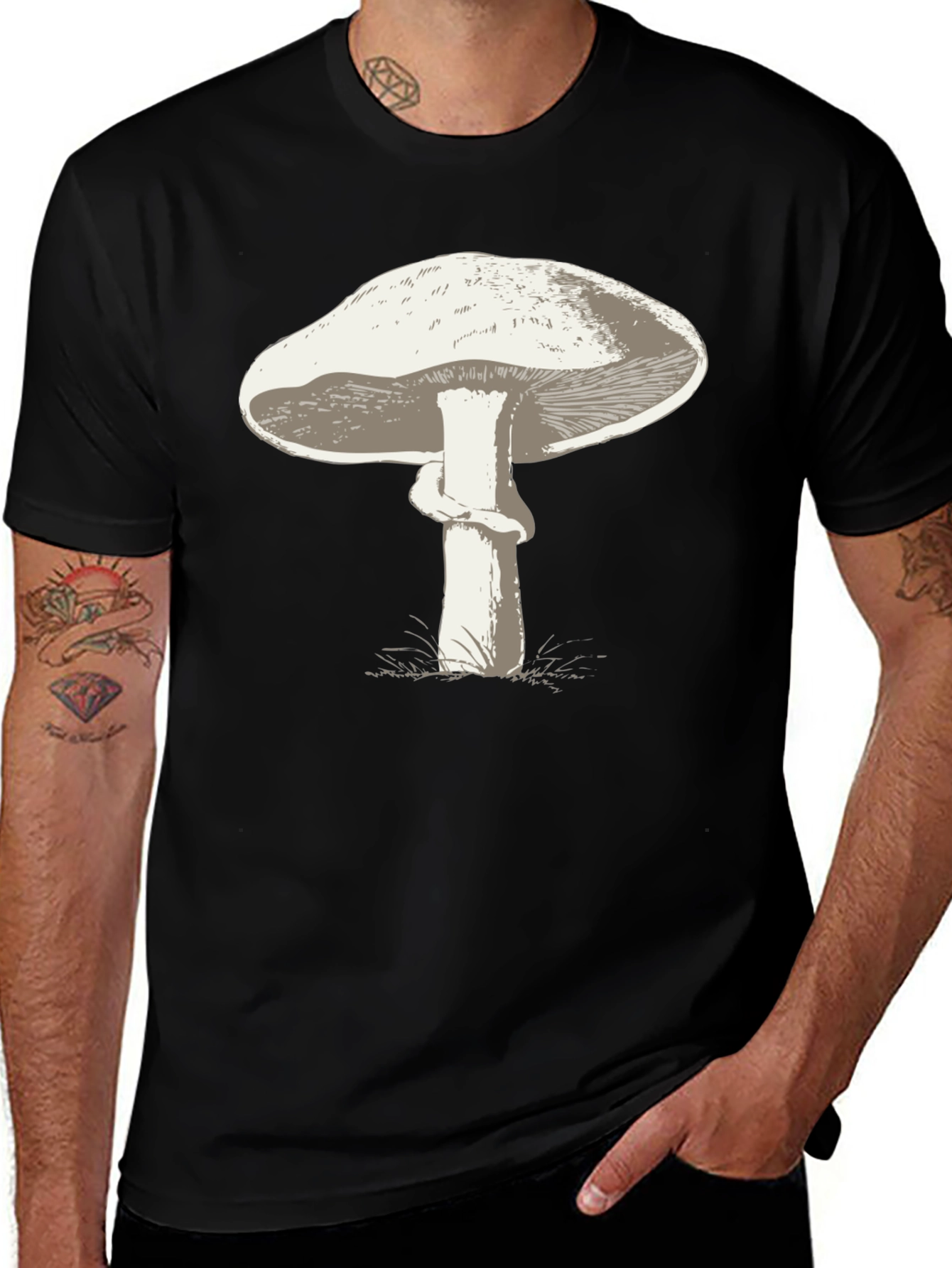 Mushroom Graphic T-Shirt - Unisex Crew Neck Tee