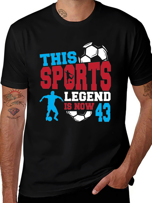 Sports Legend 43rd Birthday Soccer Graphic T-Shirt