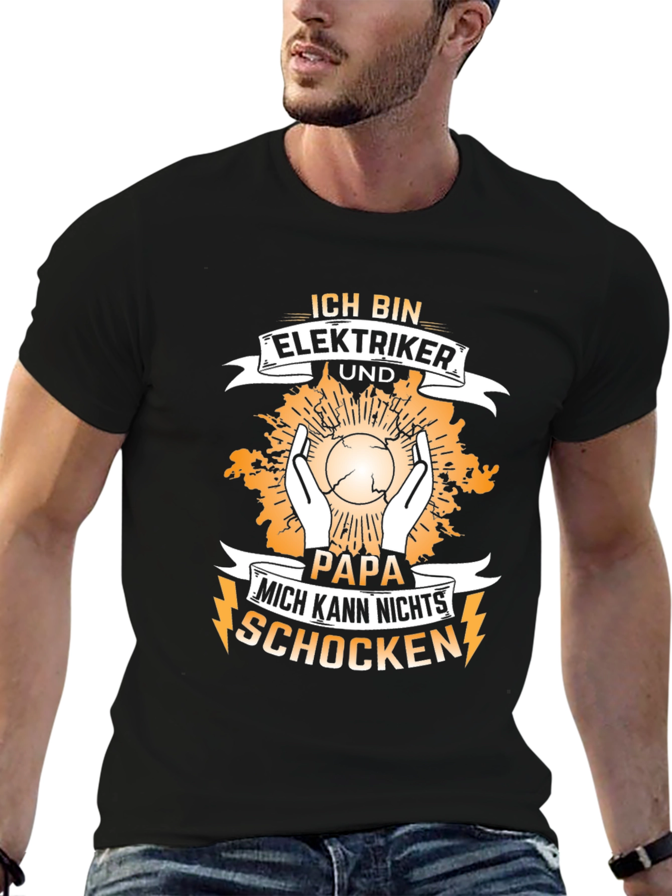 Electrician Papa T-Shirt - Cant Shock Me