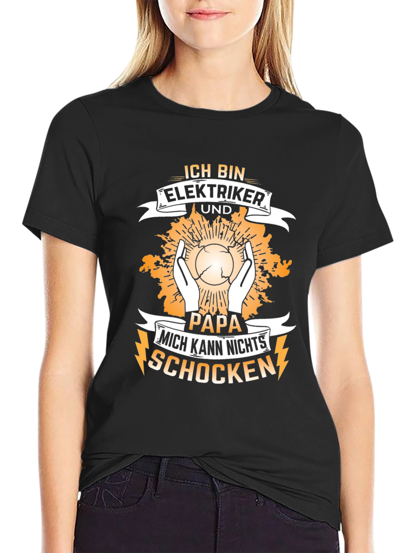 Electrician Papa T-Shirt - Cant Shock Me