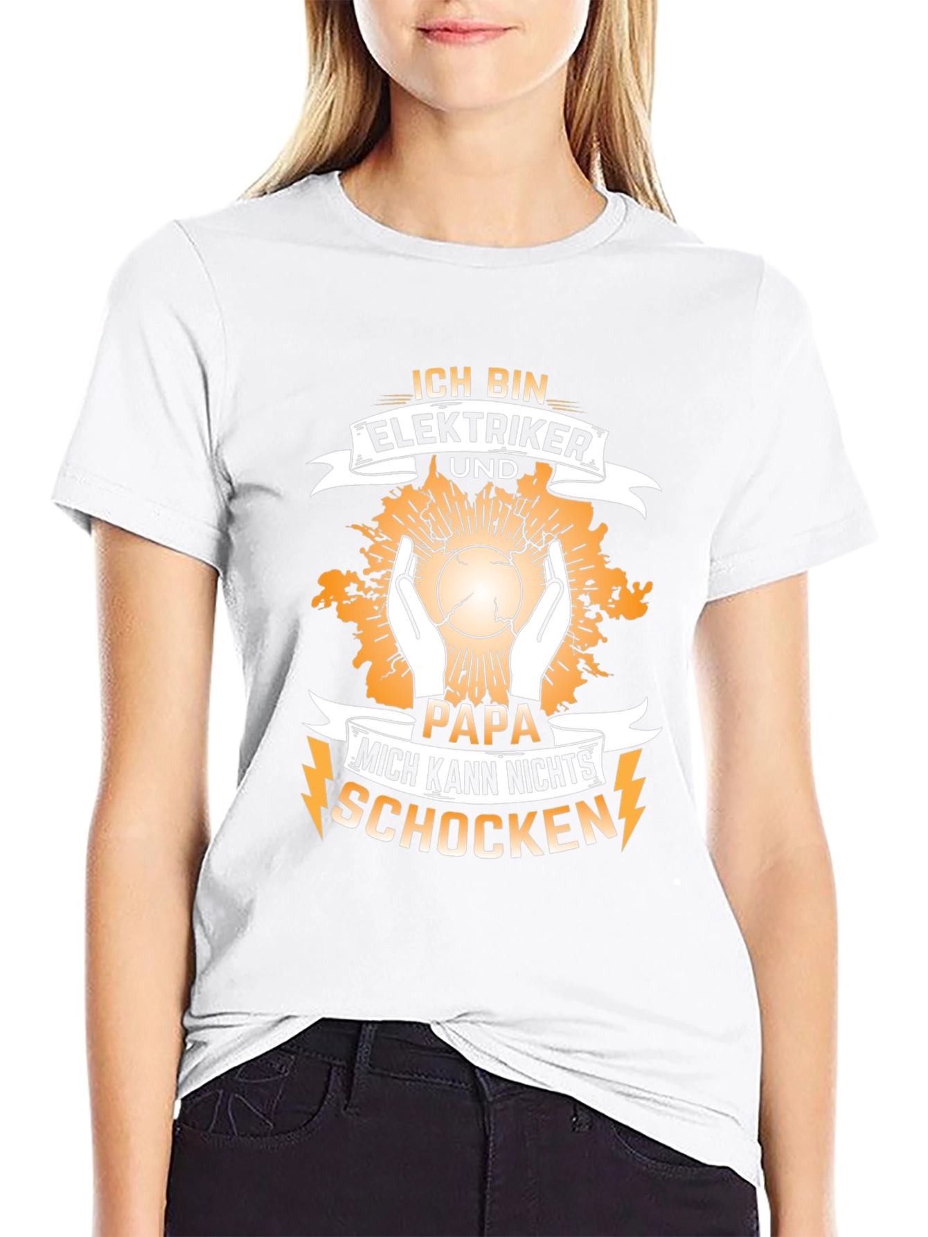 Electrician Papa T-Shirt - Cant Shock Me