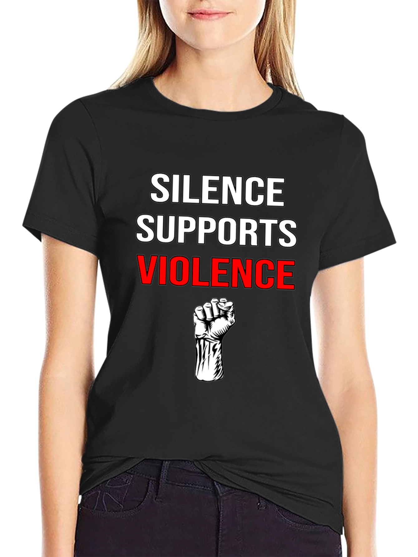 Silence Supports Violence Graphic Tee