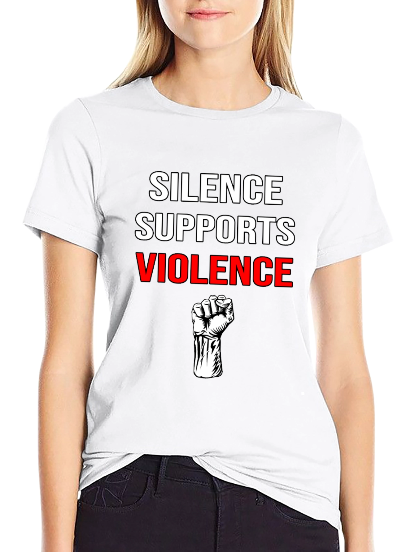 Silence Supports Violence Graphic Tee