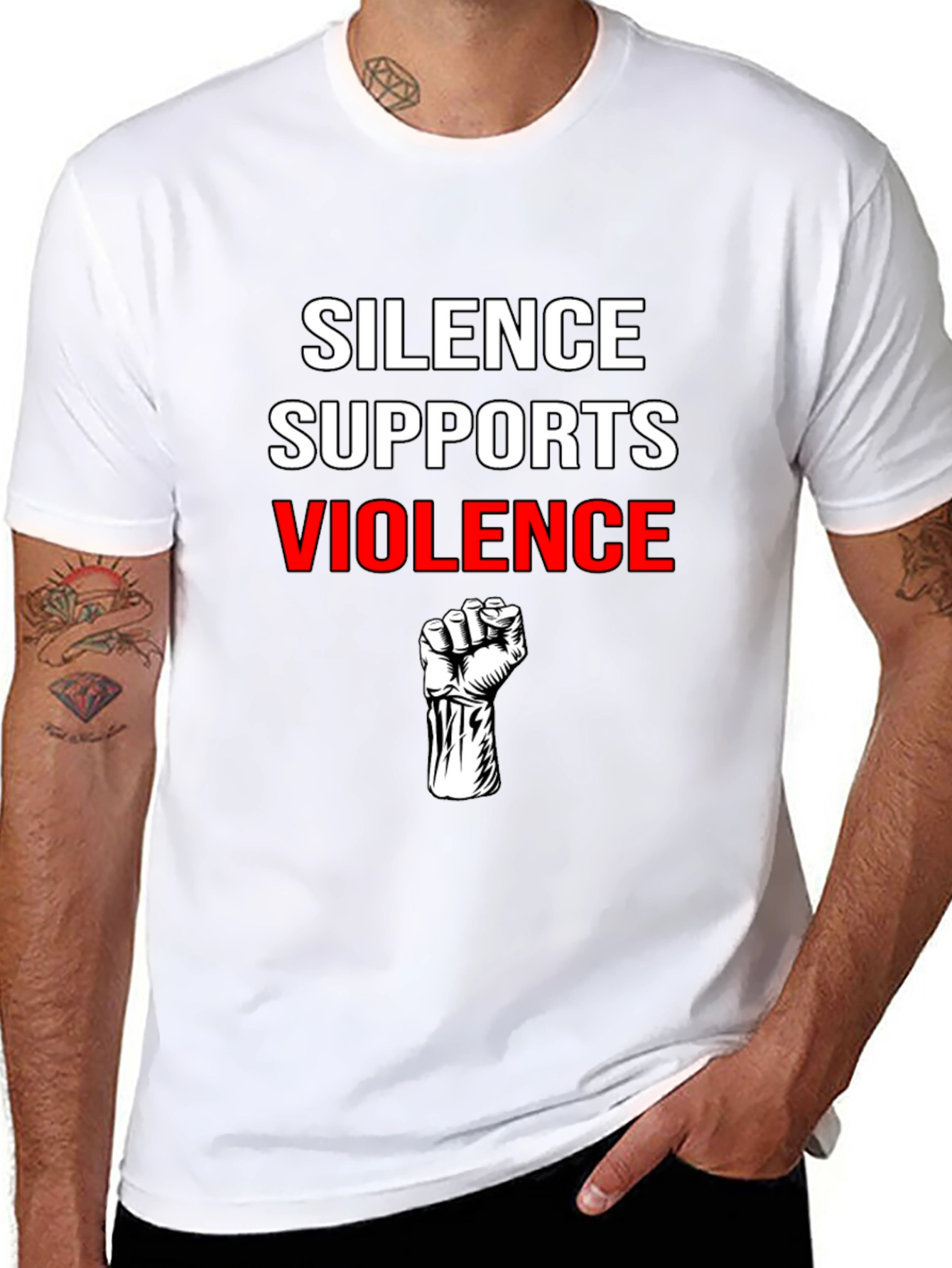 Silence Supports Violence Graphic Tee