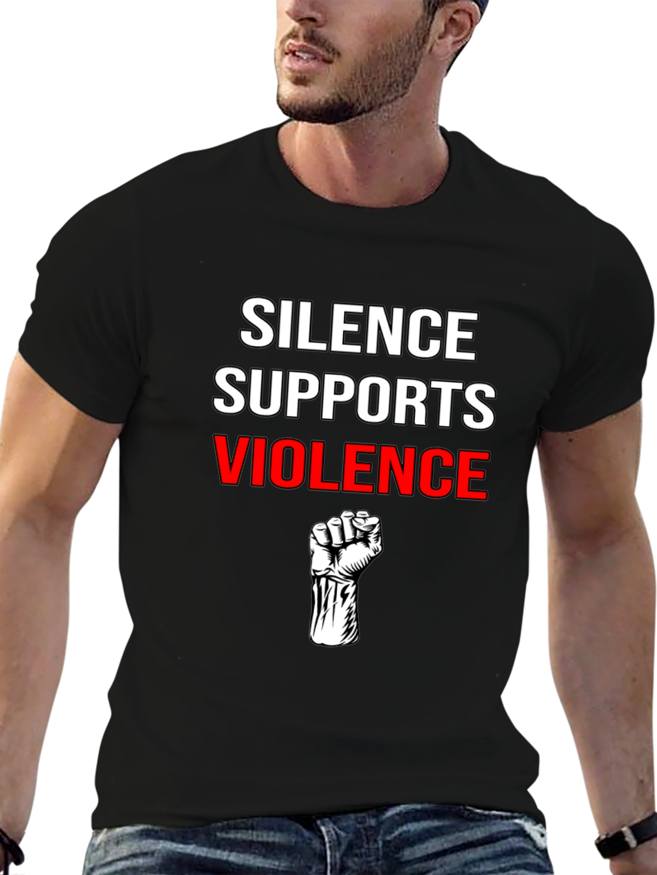Silence Supports Violence Graphic Tee