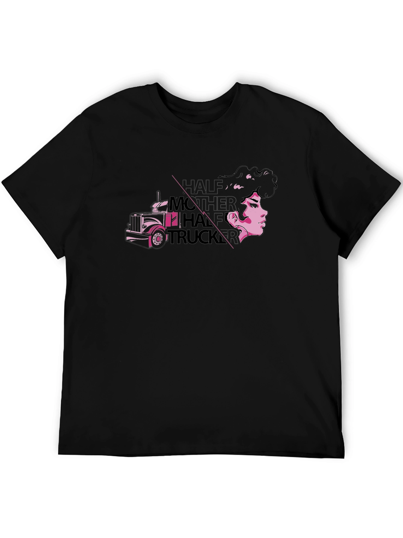 Half Mother Half Trucker Graphic T-Shirt