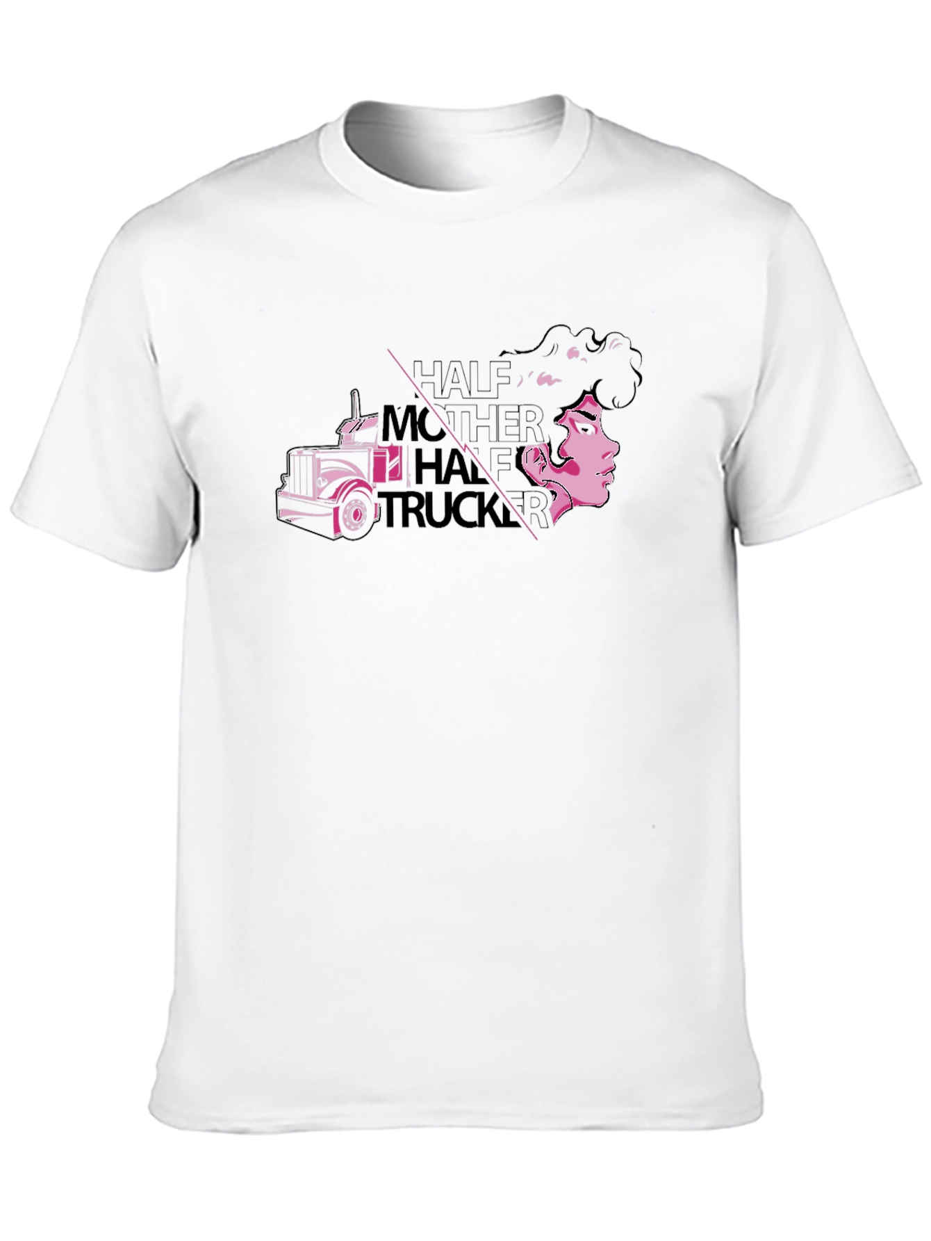 Half Mother Half Trucker Graphic T-Shirt