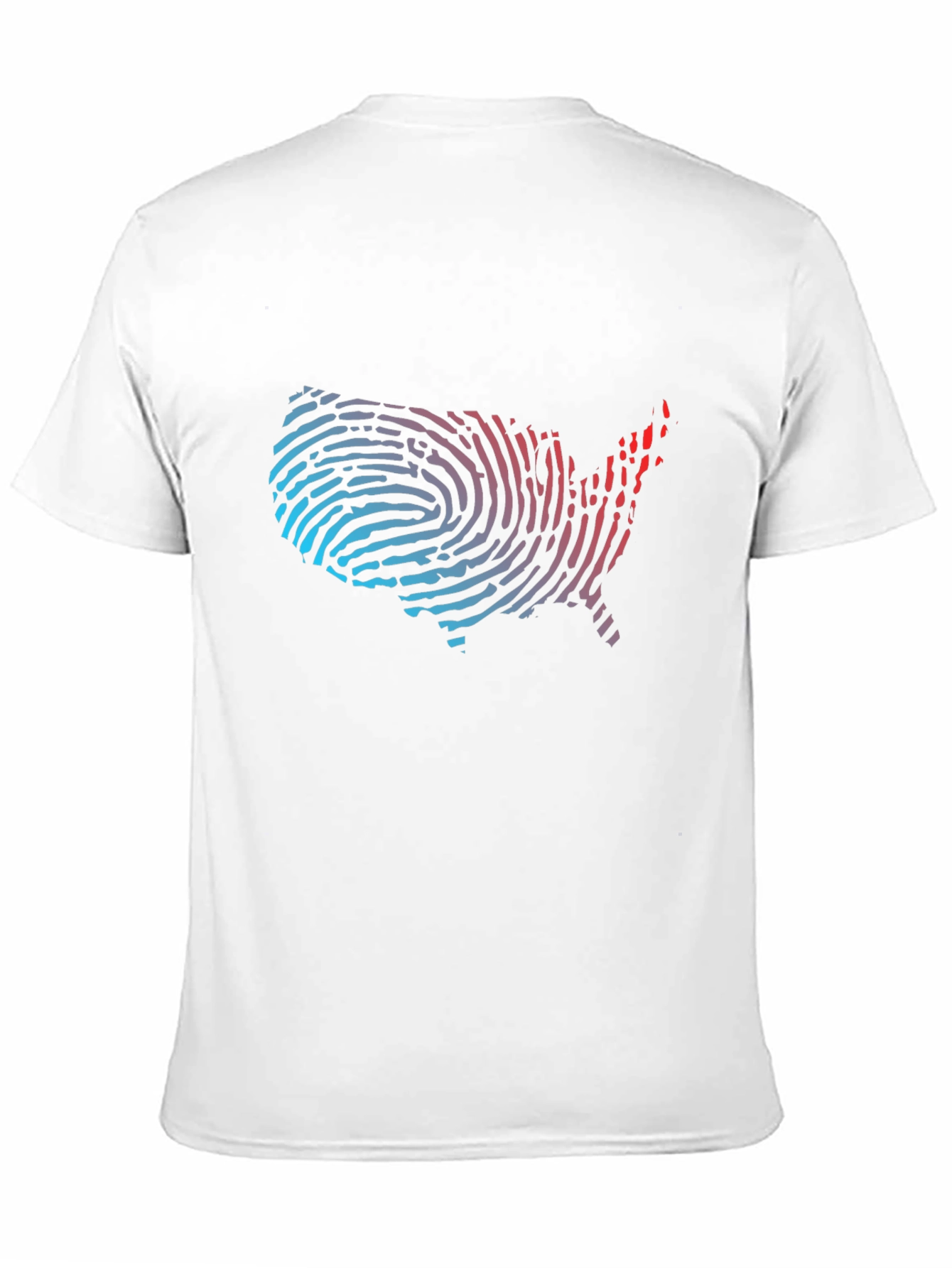USA Fingerprint Map Graphic Tee